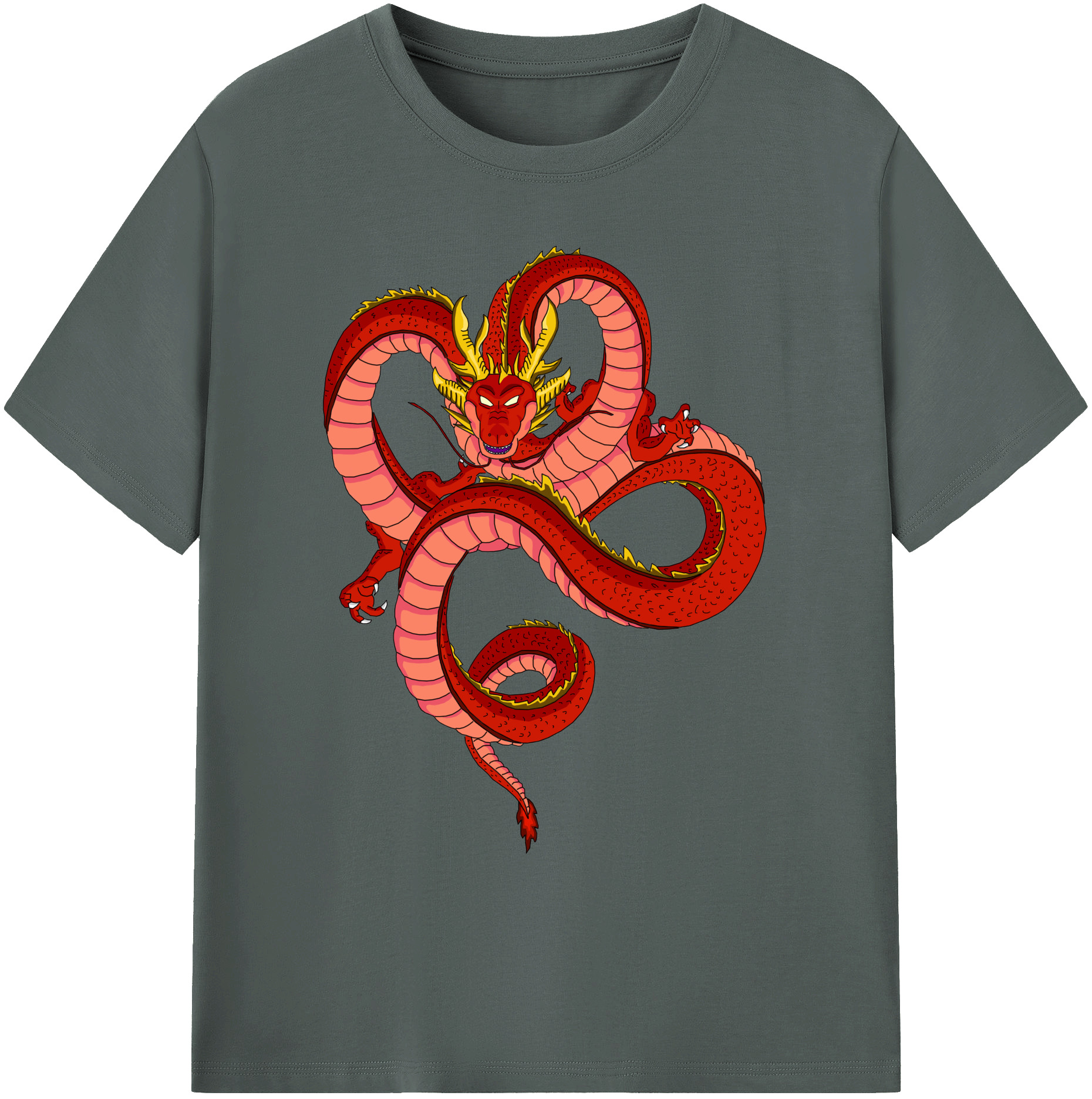 （画像用） ドラゴンボール 神龍 シェンロン DRAGON BALL Shenron 綿100％ メンズ半袖Tシャツ｜肌触りやわらか＆通気性